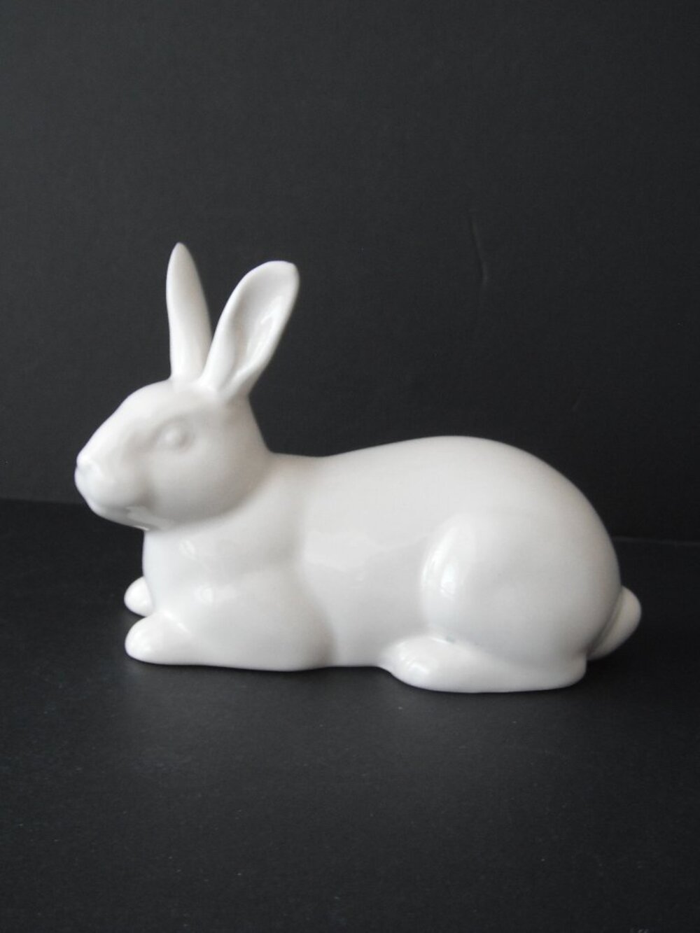 Quail Vintage Ceramic Hare Rabbit Figurine White Sculpture Home Decor Animal